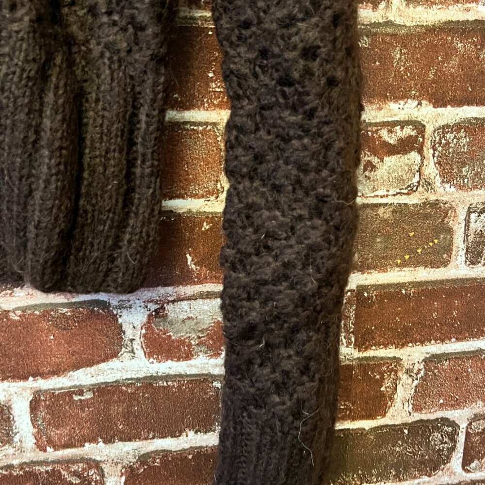Diesel Dark Brown Chunky Knit Zip Sweater - Picture 7 of 10